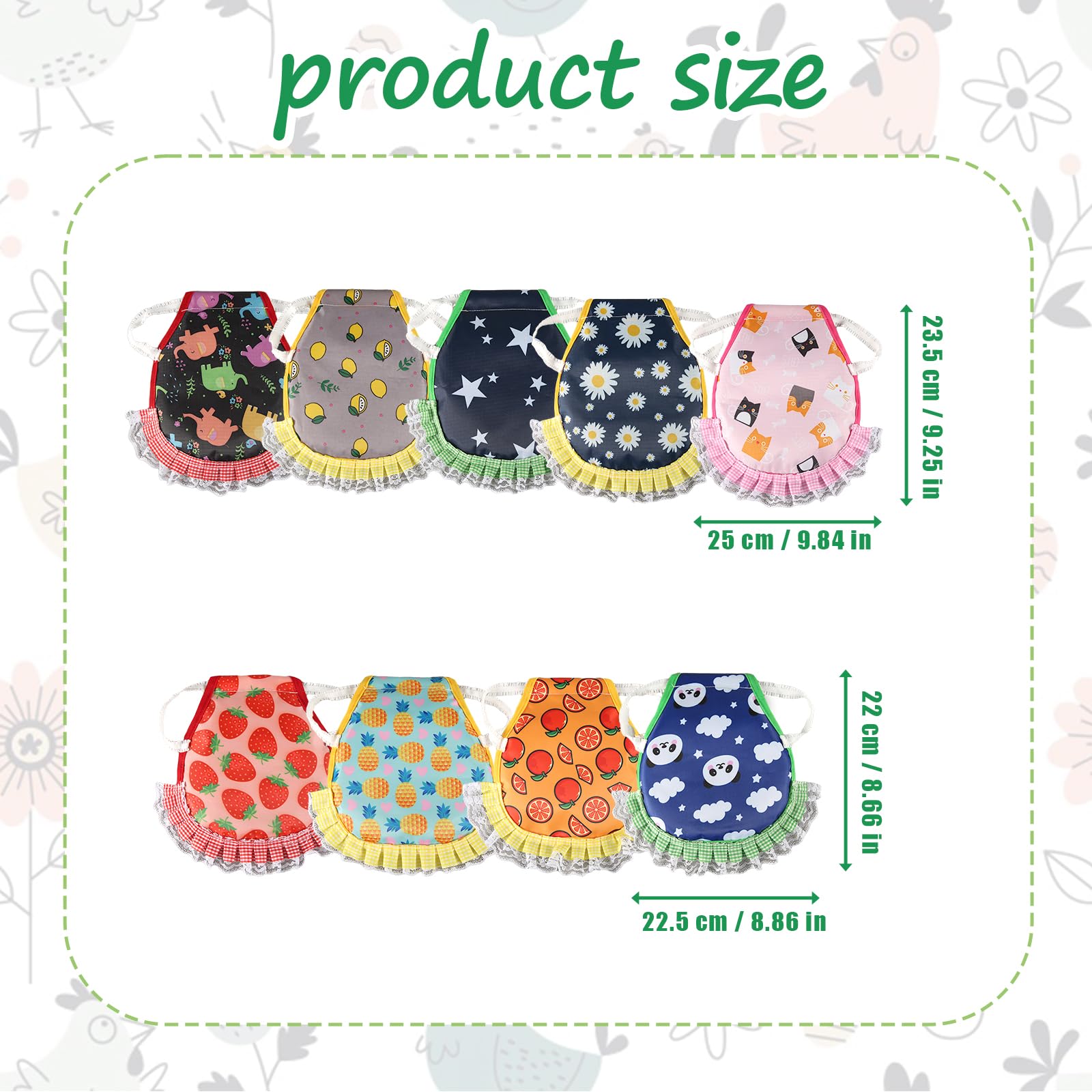 NQEUEPN waterproof printed hen apron for durable feather protection in the coop.