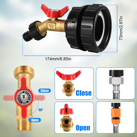 NQEUEPN outlet shut-off valve provides precise flow control.