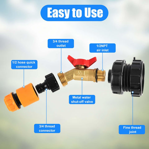 NQEUEPN quick connector for garden hose enables easy attachment.