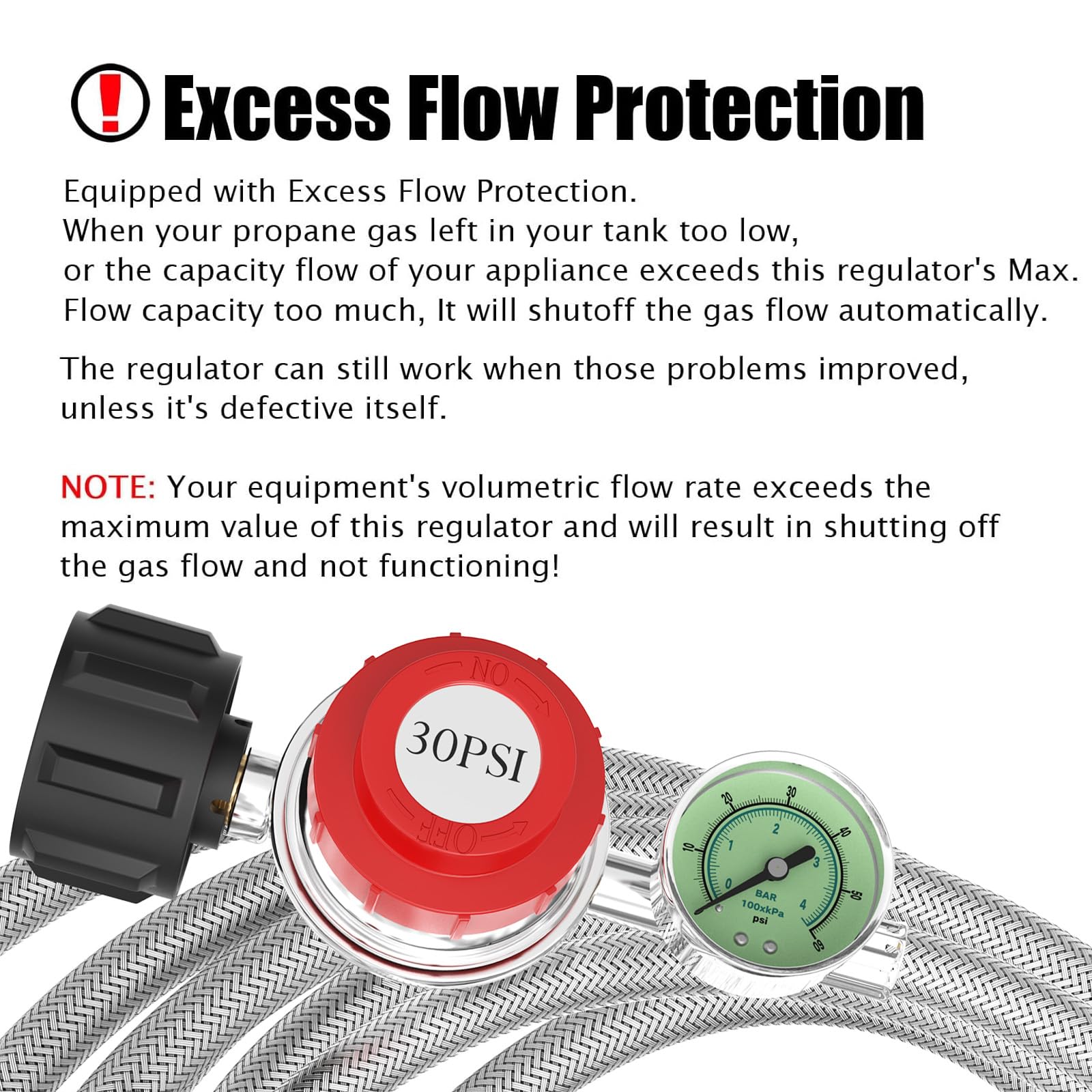 NQN 3/8 flare fittings compatible with standard propane connections.
