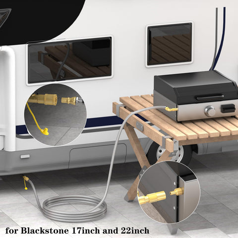 NQN compatibility with Blackstone 17 and 22 inch griddles for smooth camping meals.