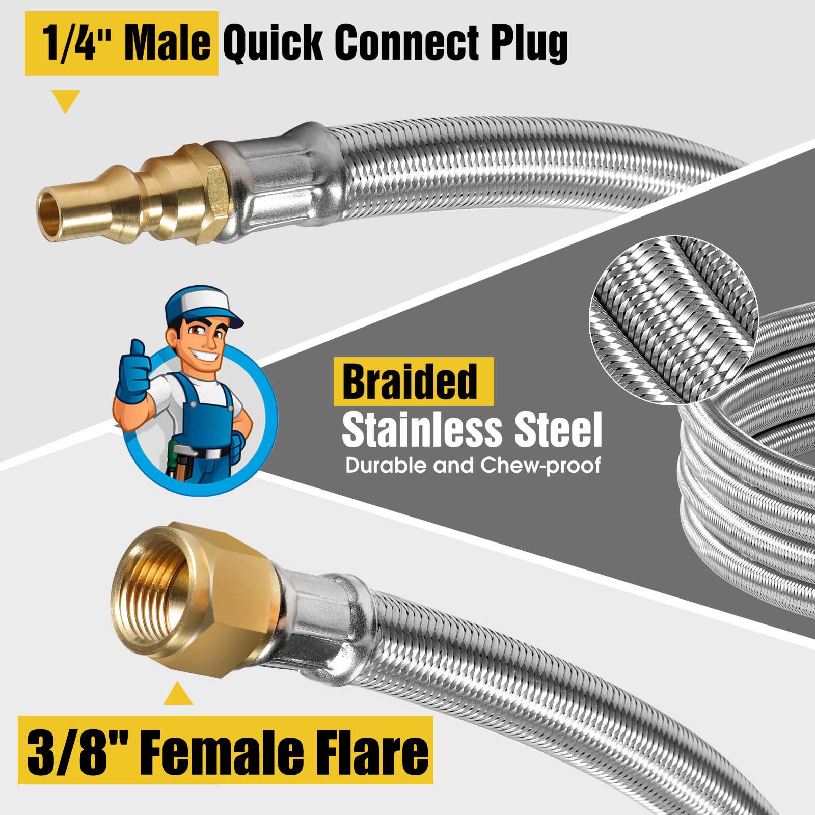NQN brass fittings close-up shows durable, leak safe connections.