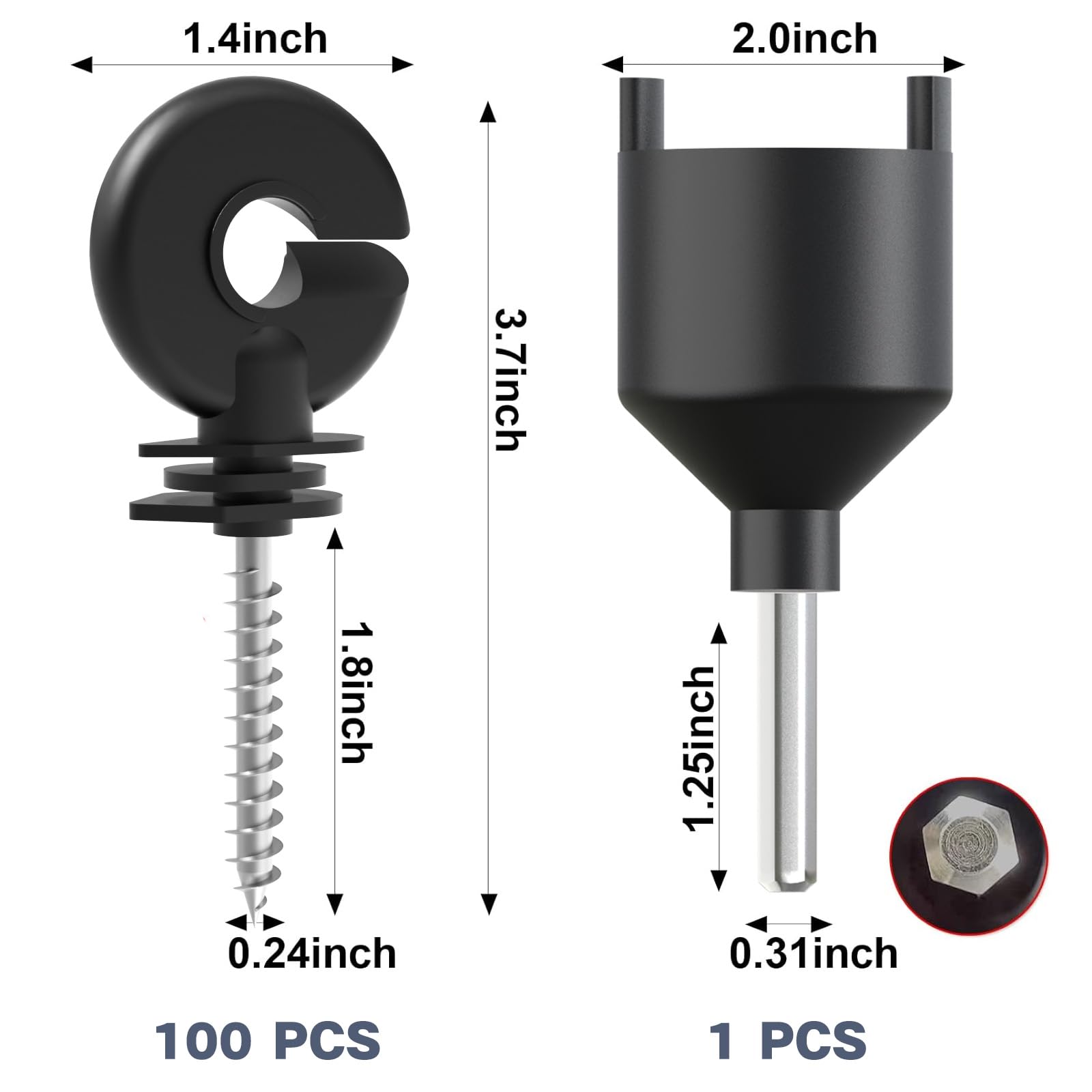 NQN insulator head made of PP+PE resists weather and heat.