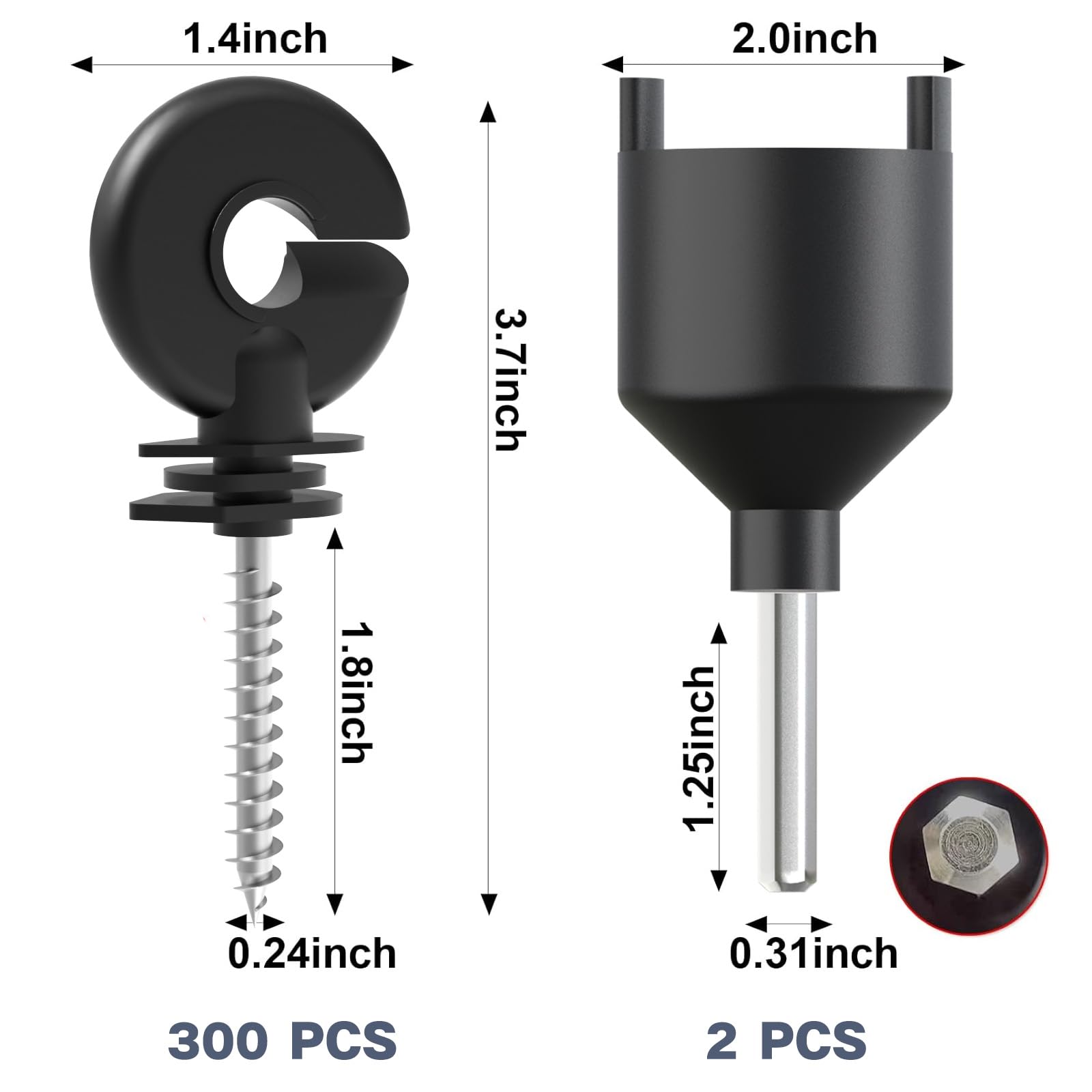 NQN insulator socket tool included for effortless drill connection during setup.