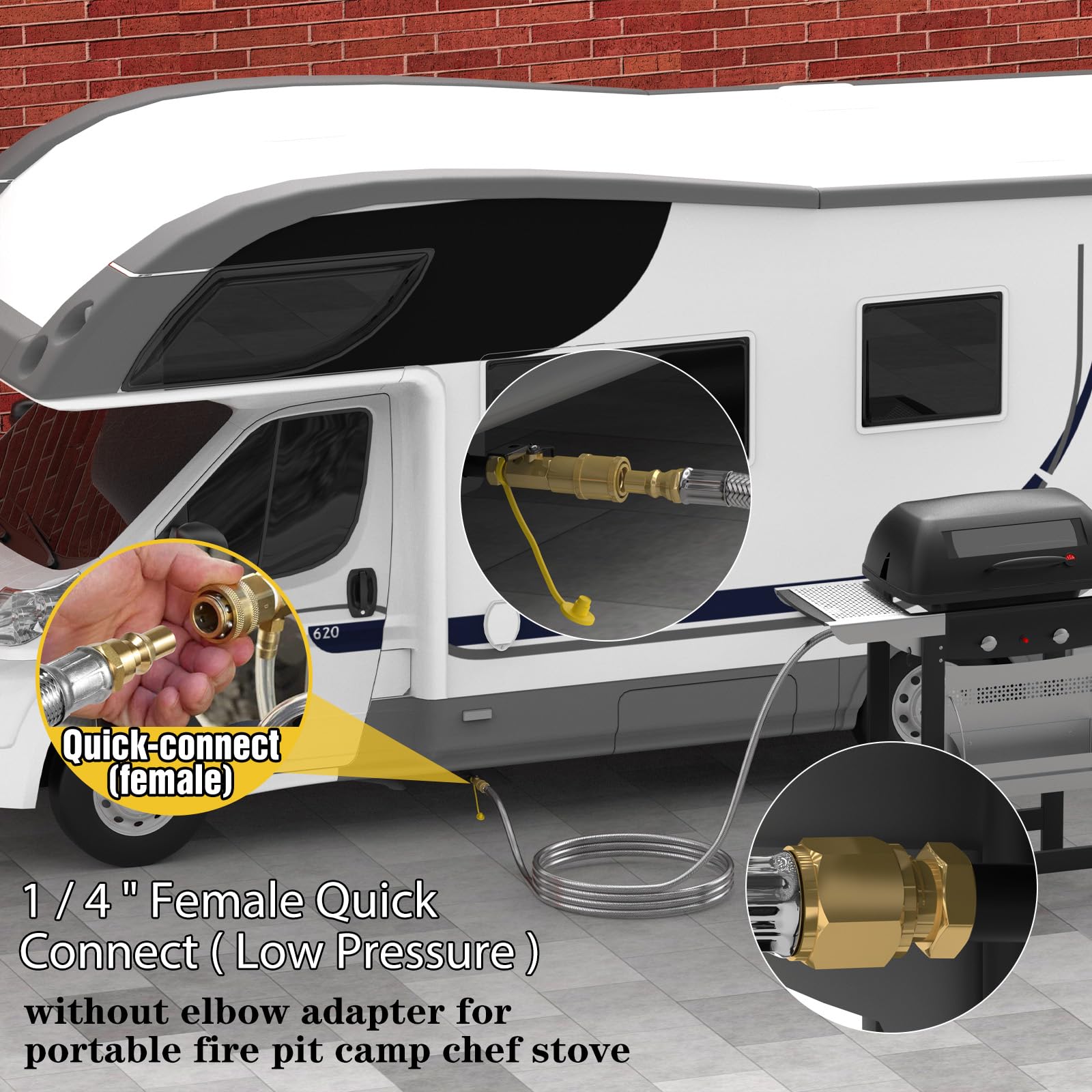 NQN safety shutoff valve ensures controlled propane flow during cooking