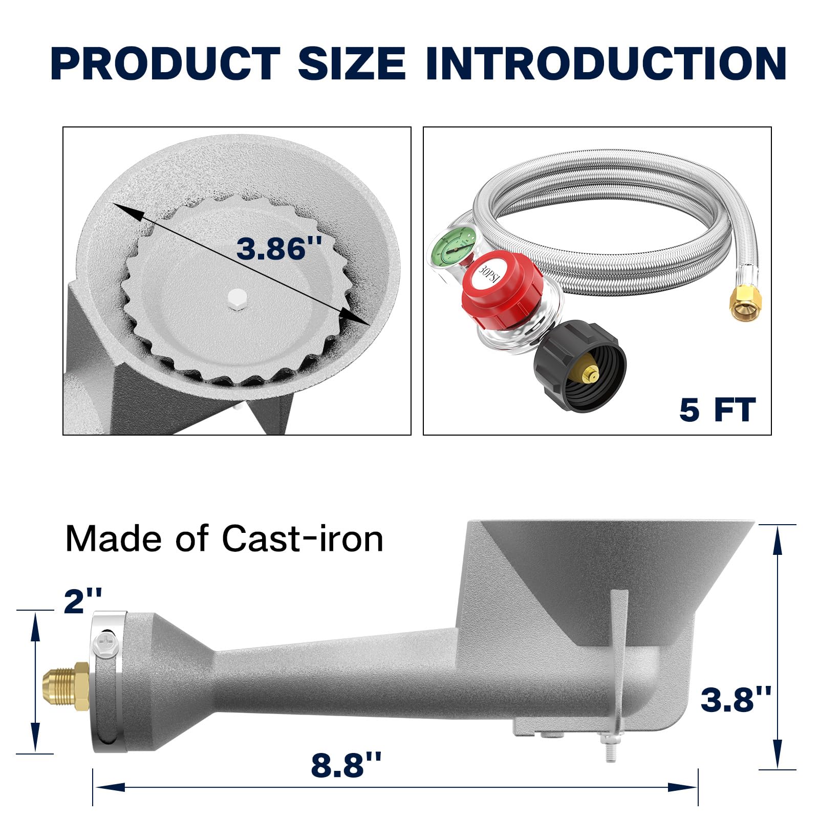 NQN stainless braided hose extends reach for safe outdoor cooking
