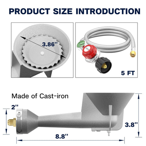 NQN stainless braided hose extends reach for safe outdoor cooking