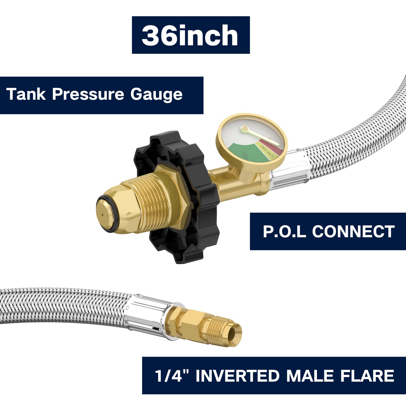 NQN stainless steel braided hose delivers durability and weather resistance during outdoor use