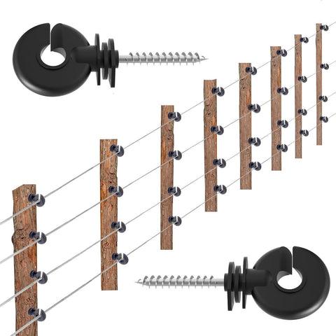NQN insulator supports 8–30 gauge wires for versatile fencing options.