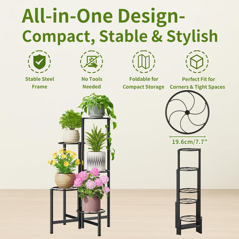 NQW Outdoor-ready plant shelf on balcony or patio.