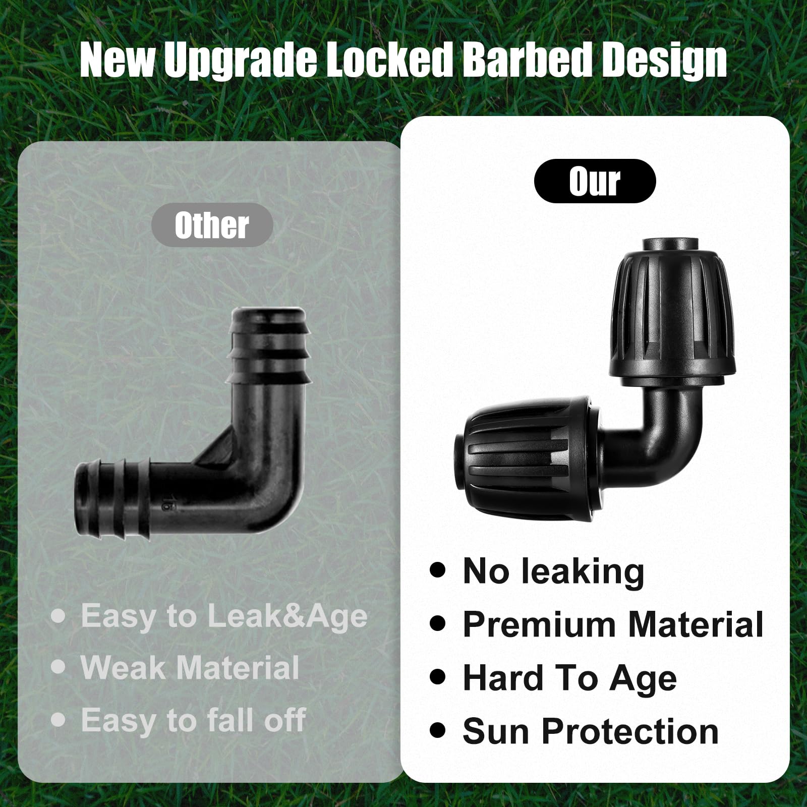 NRWRTY 1/2 inch irrigation tubing elbow connecting drip lines