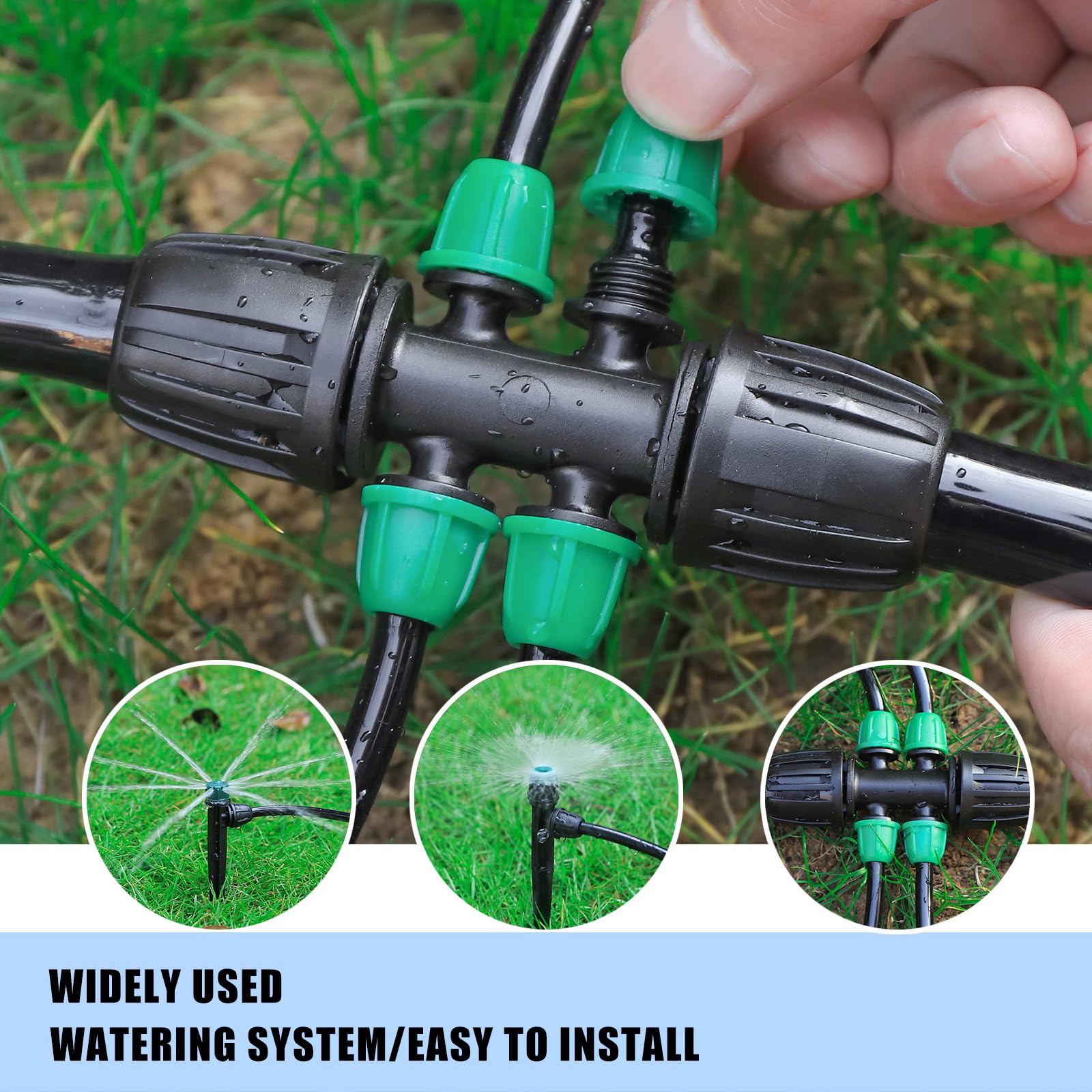 NRWRTY tool-free installation with quick-connect barbed tees.