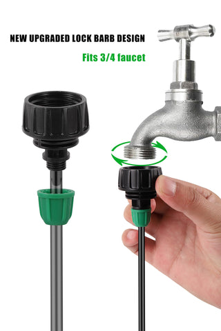 NRWRTY 3/4 to 1/4 inch adapter side view showing lock barbed tip