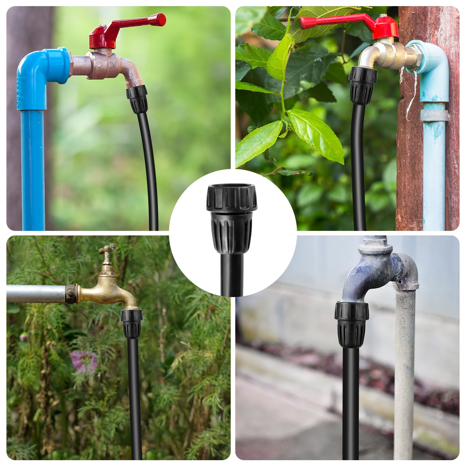 NRWRTY adapters fit gardens and greenhouses for flexible watering.
