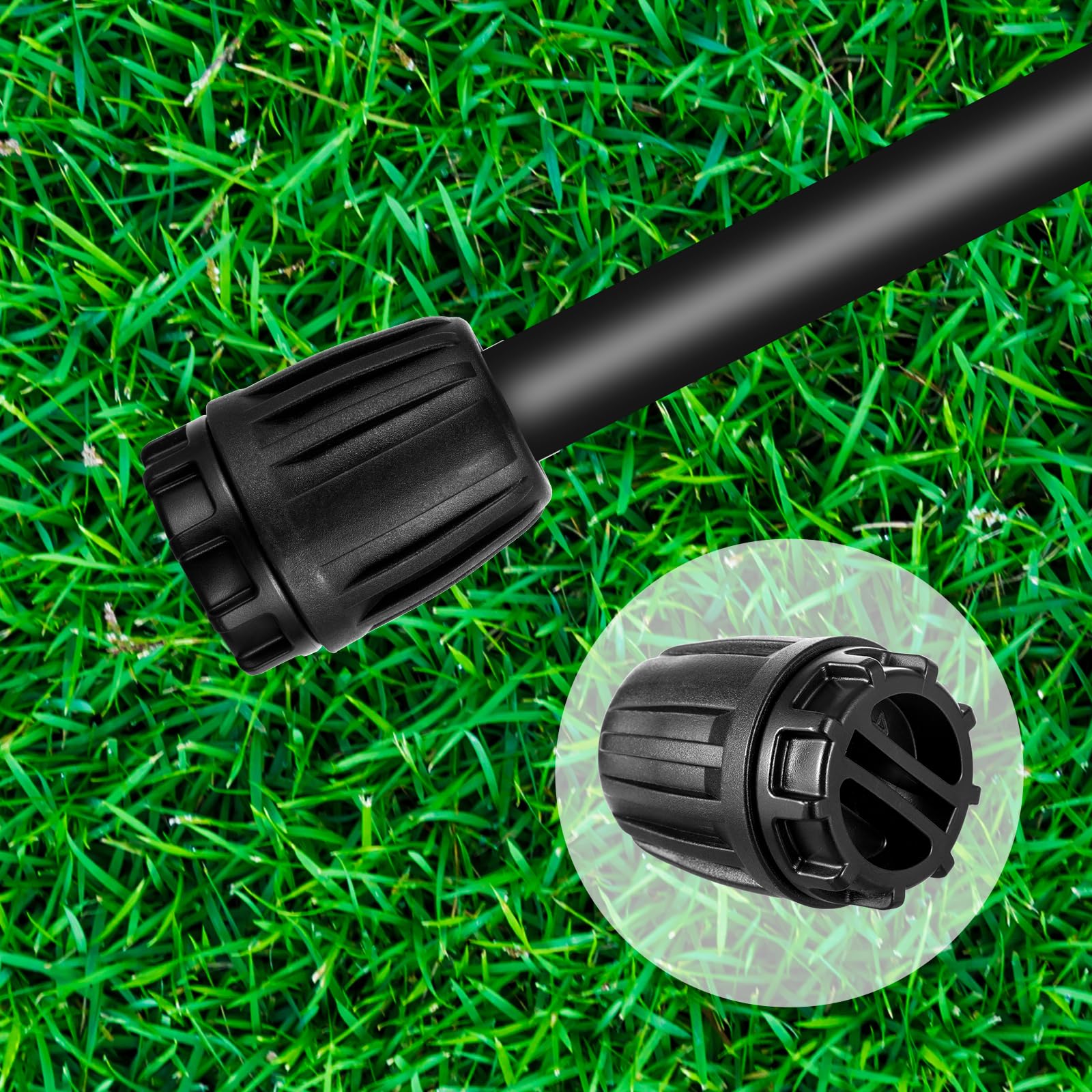 NRWRTY anti-leak barb design grips 1/2in tubing tightly.
