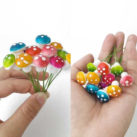 NSBELL foam mushroom orange brings sunny charm to indoor gardens and DIY scenes.