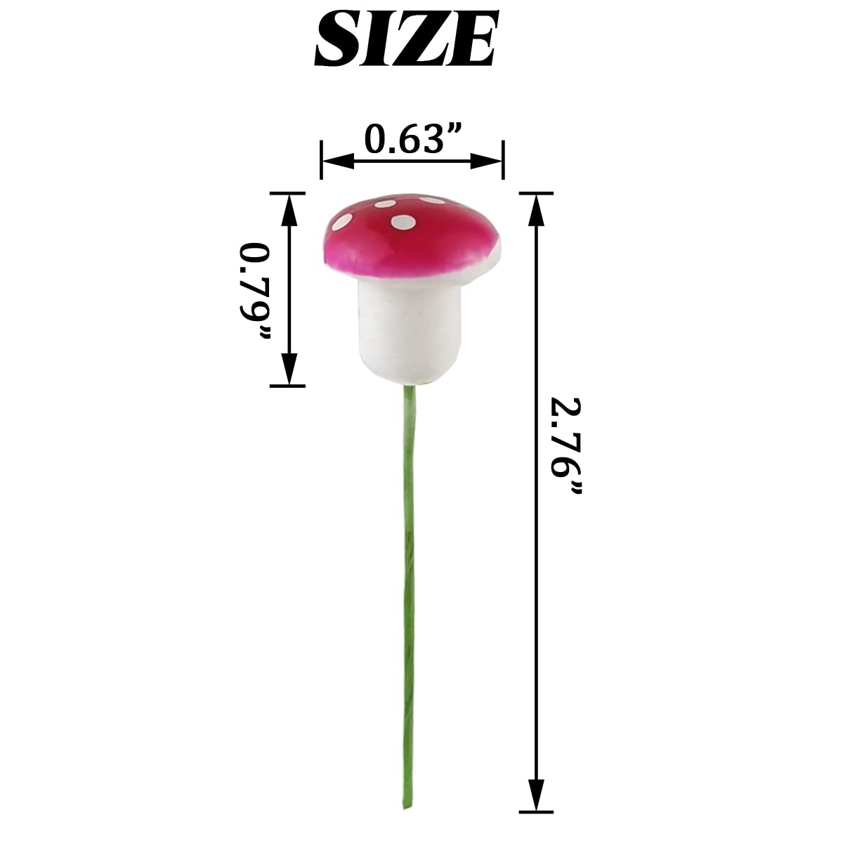 NSBELL foam mushroom pink adds cheerful color to terrariums and garden containers.