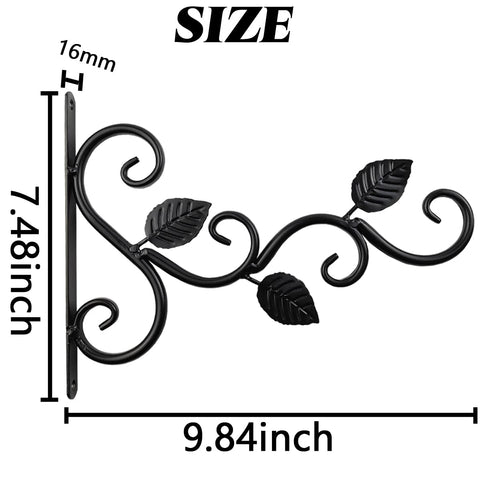 NSBELL deck post plant bracket in black for easy outdoor mounting