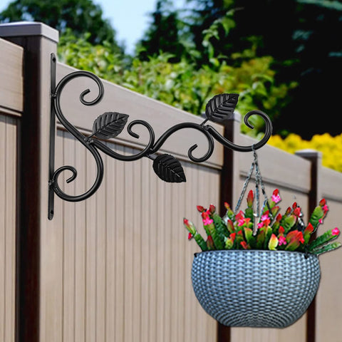 NSBELL wall hook plant hanger in black for versatile indoor outdoor use