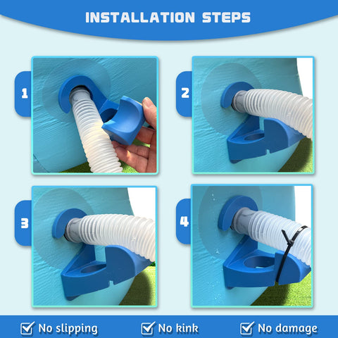 Nsxc pool hose holder with hose clamps helps prevent leaks
