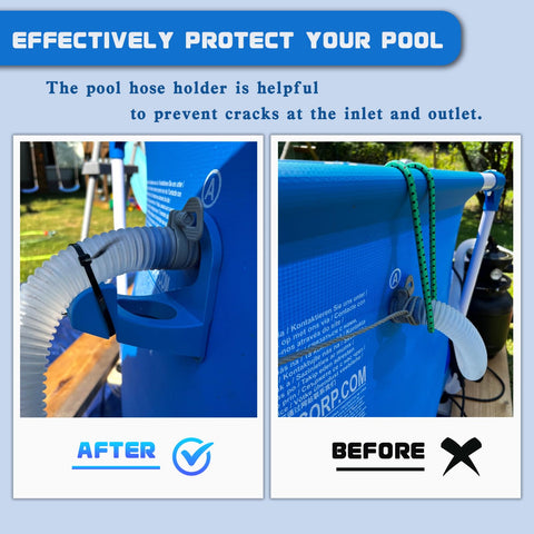 Nsxc pool hose holder includes two cable ties for quick securing