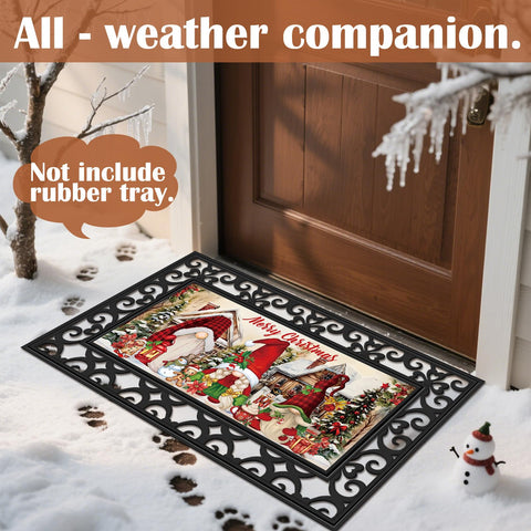 Nuanchu 22x10 inch front door mat fits standard doorways.