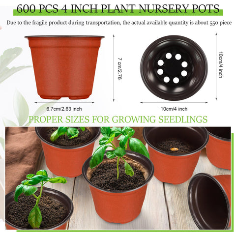 Nuanchu 4-inch seedling pot side view with drainage holes for healthy root care.