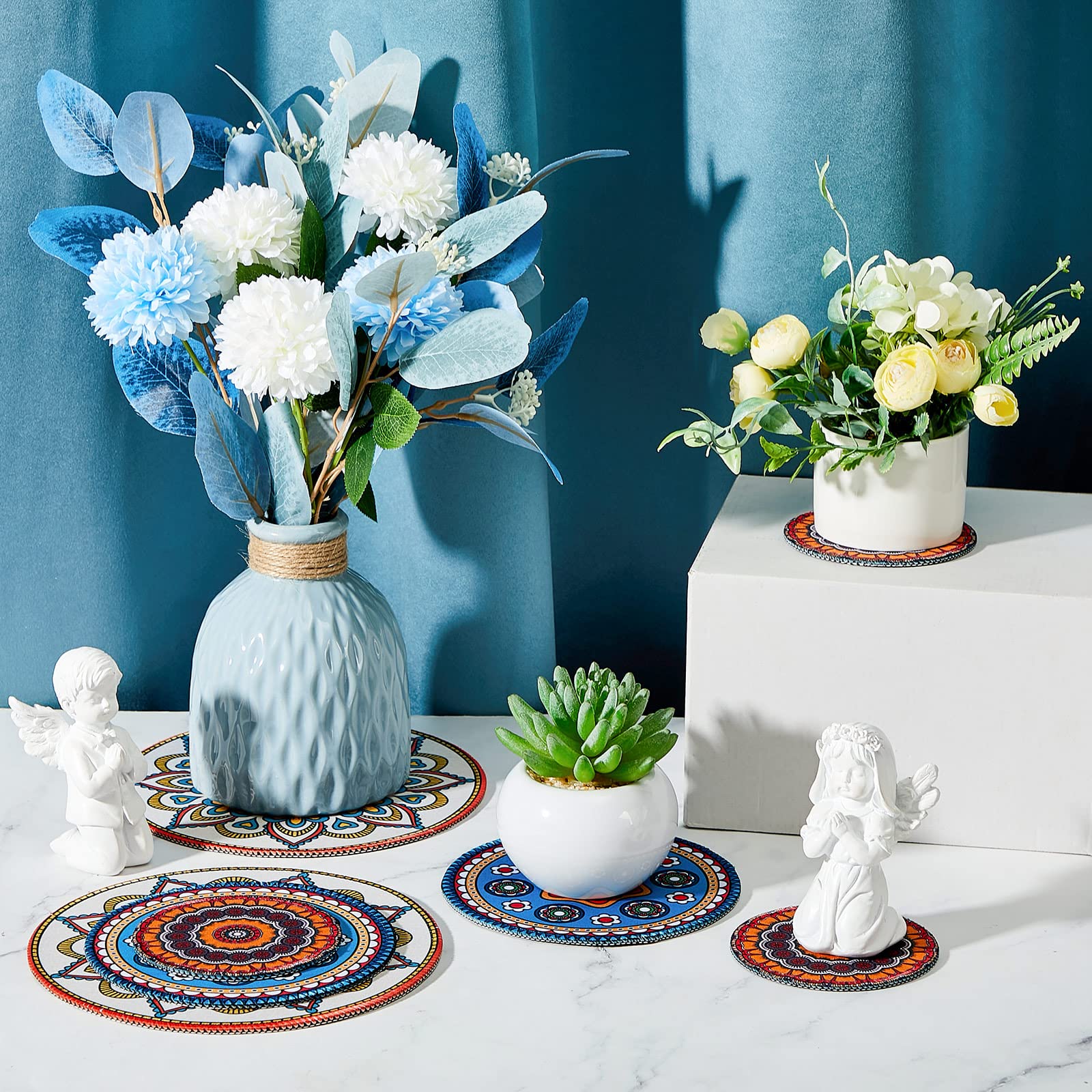 Nuanchu boho pattern accentuates living spaces while guarding surfaces.