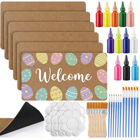 Nuanchu Easter coir blank mat for DIY personalization.