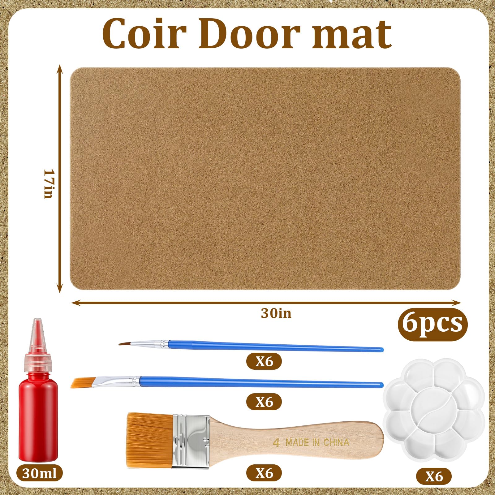 Nuanchu Easter coir mat paint palette for colorful designs.