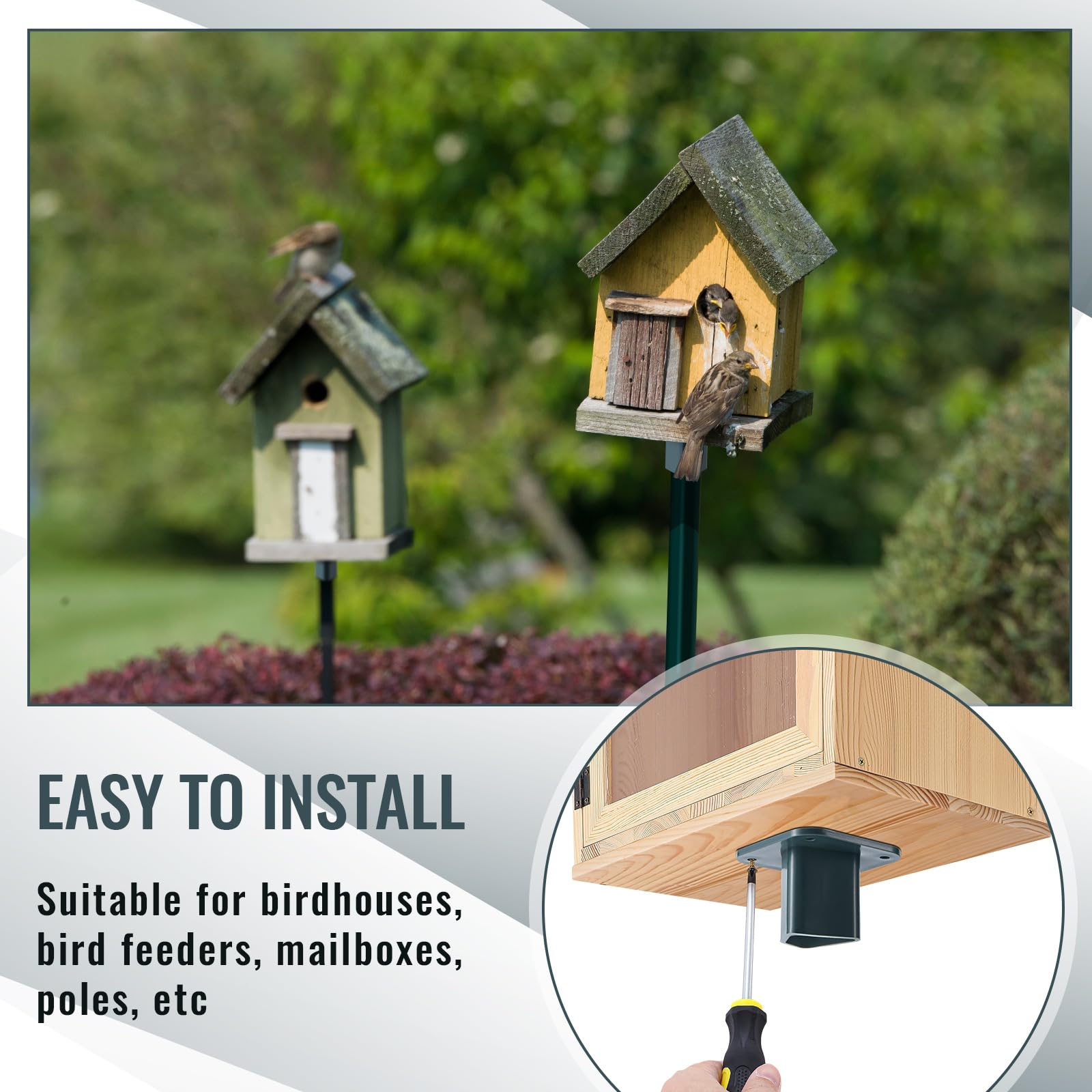 Nuanchu T-post mounting plate ensures stable, long-lasting support.