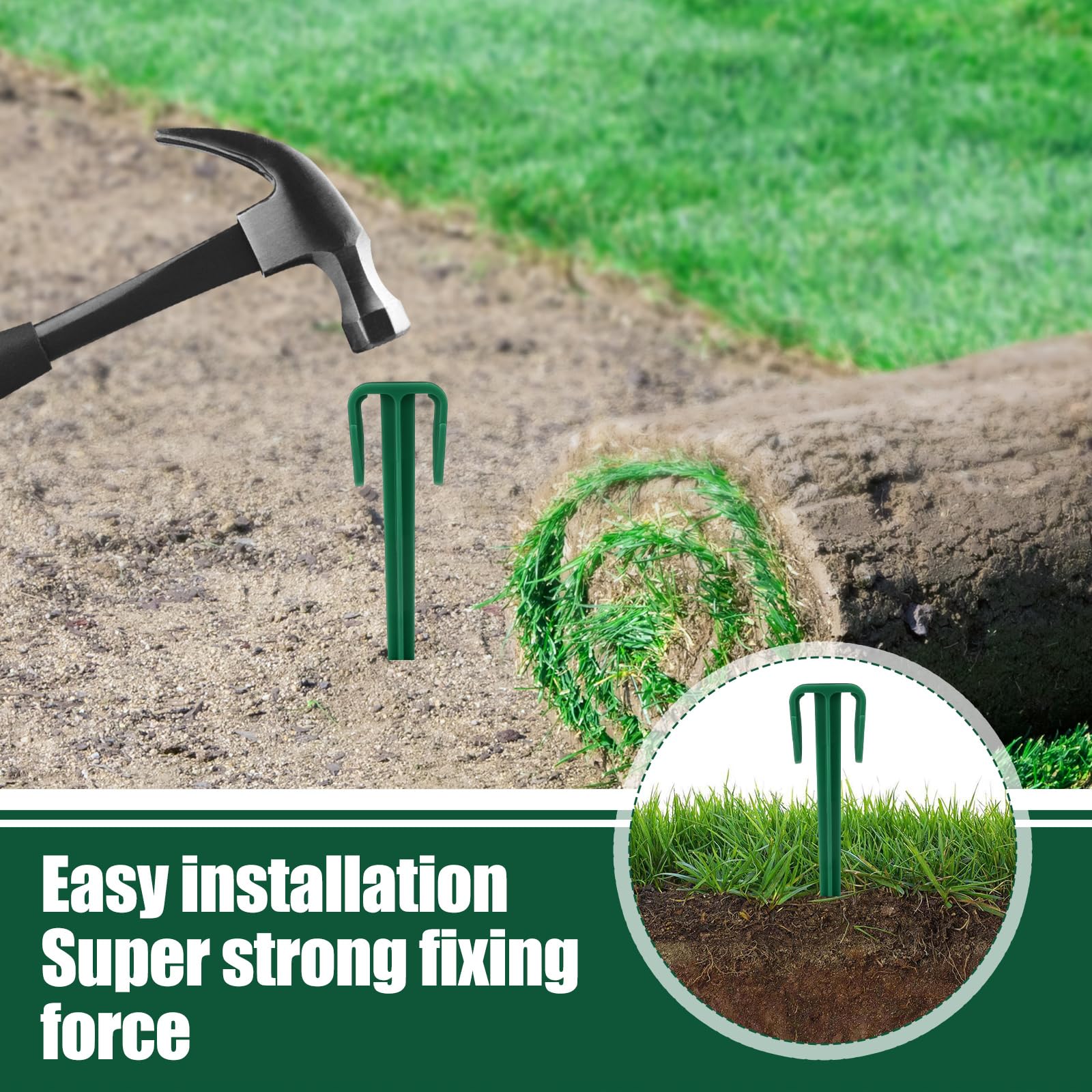 Nuanchu eco-friendly plastic stakes reduce waste in gardens.