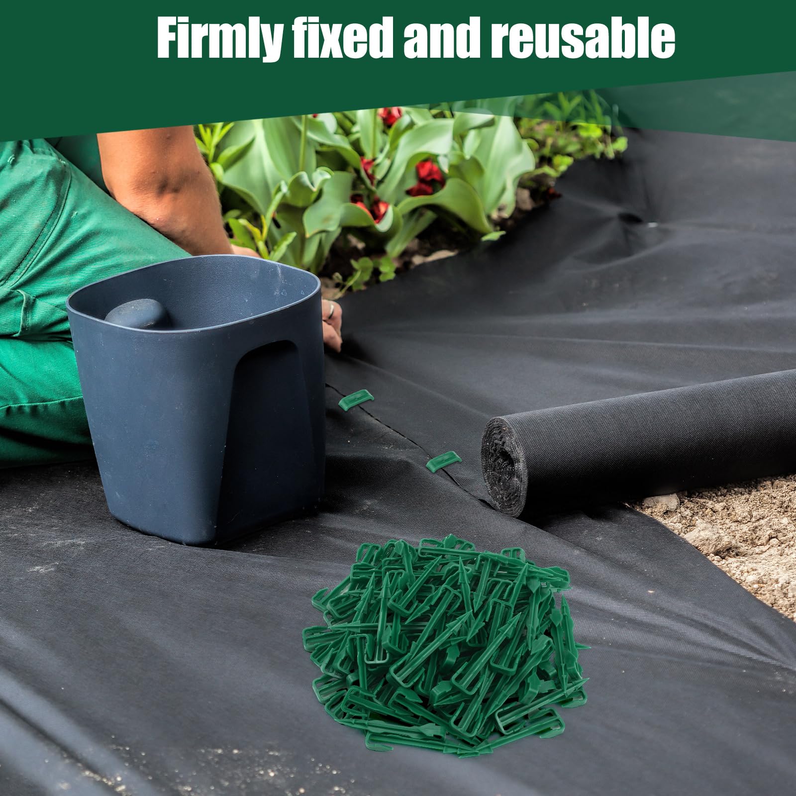 Nuanchu green stakes easy to install in any soil.