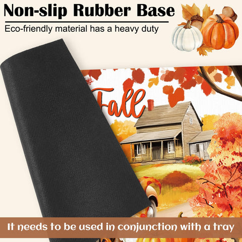Nuanchu non-slip backing keeps mats secure on any floor.