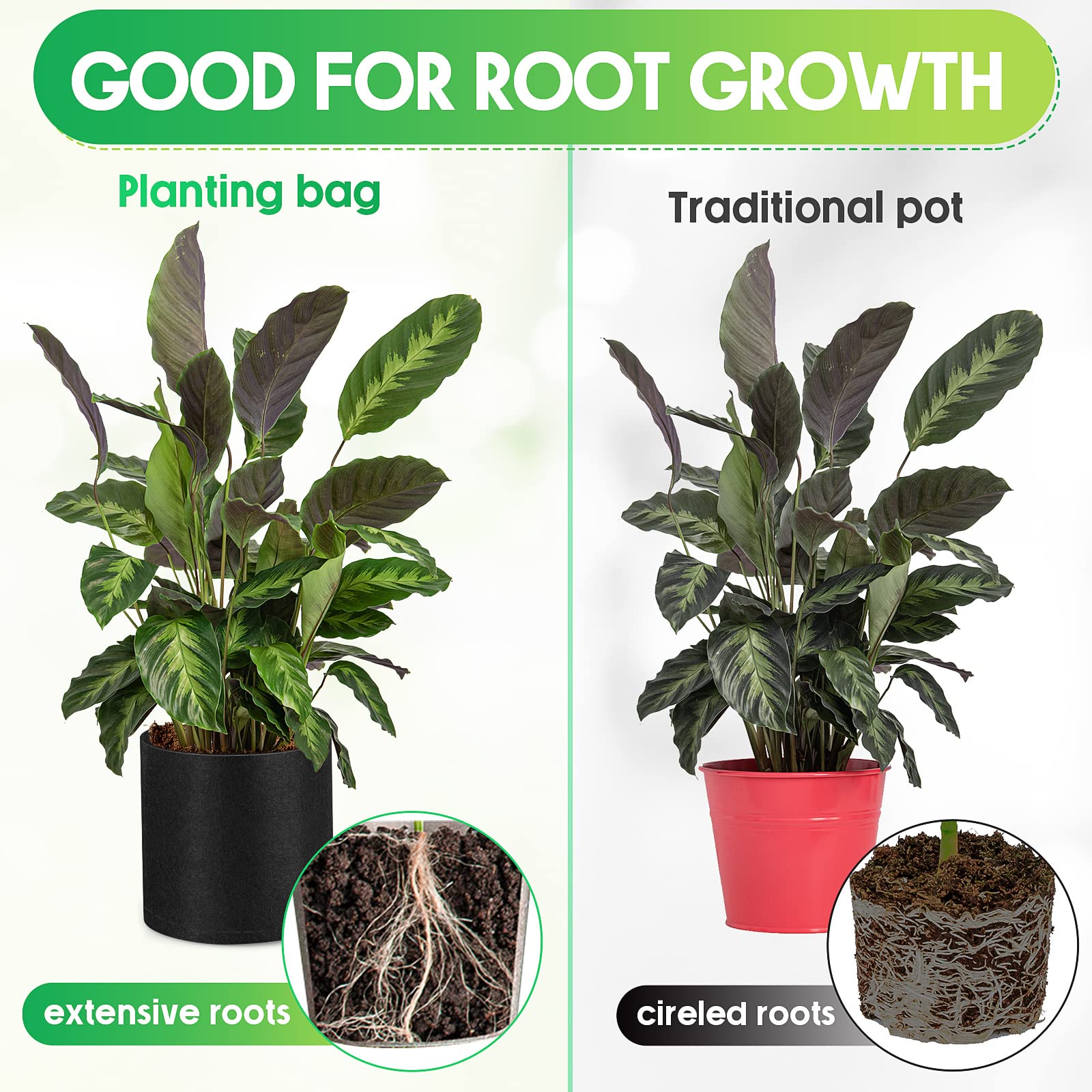 Nuanchu nonwoven fabric grow bags support breathable roots