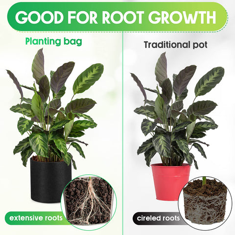 Nuanchu nonwoven fabric grow bags support breathable roots