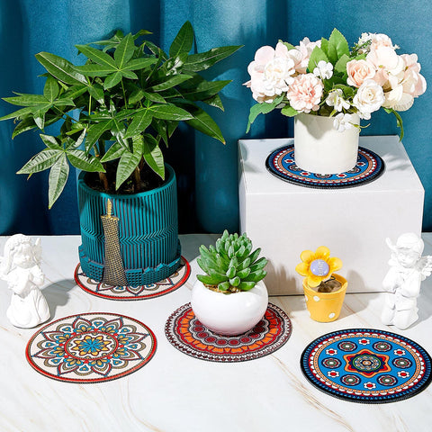 Nuanchu plant coasters on table demonstrating practical decor