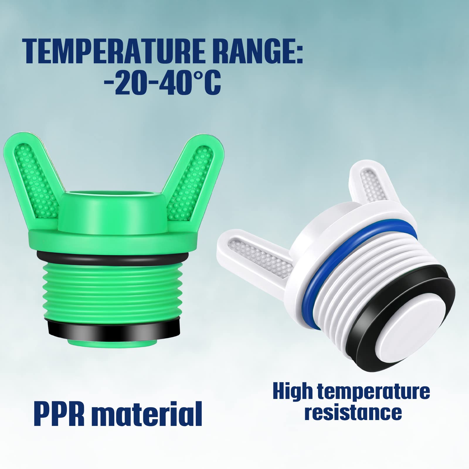 Nuanchu PPR garden hose end cap keeps debris out of lines