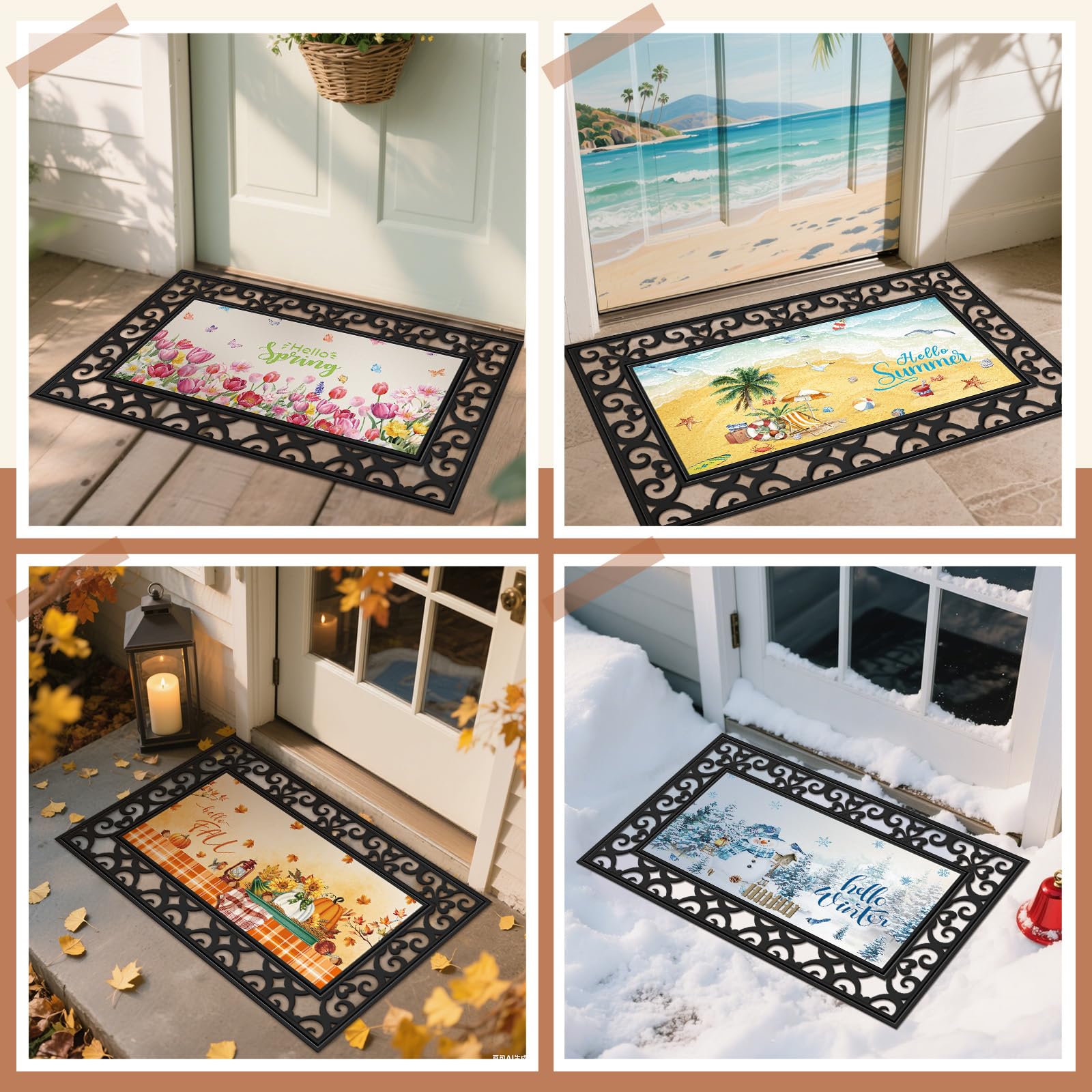 Nuanchu seasonal door mat st-patricks-day: festive green accents brighten entryways