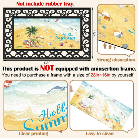 Nuanchu seasonal door mat summer garden: diatom mud aids moisture control and easy cleaning