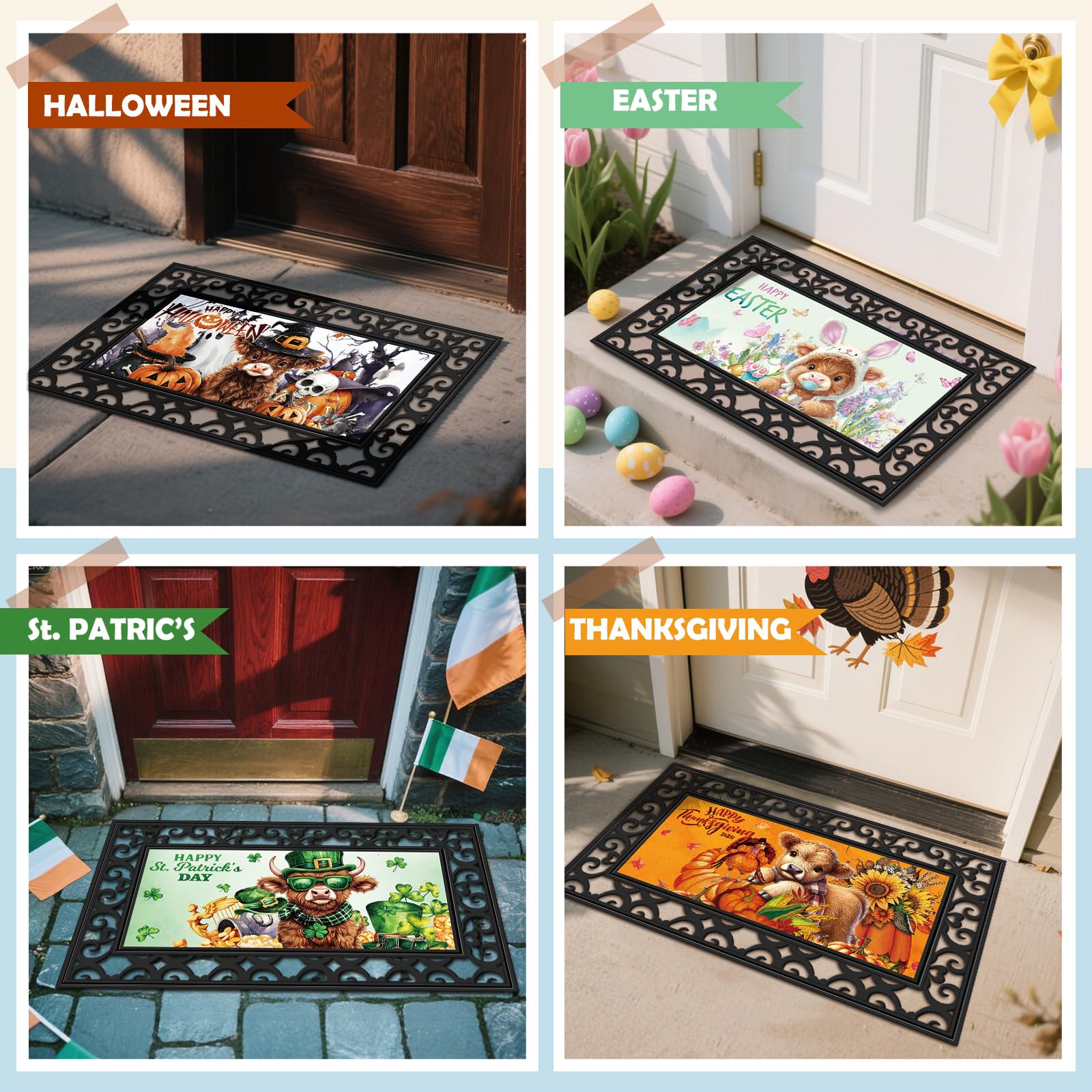 Nuanchu spring bloom door mat brightens the entryway