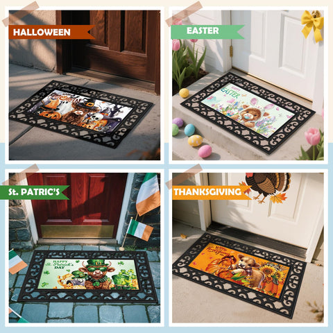 Nuanchu spring bloom door mat brightens the entryway
