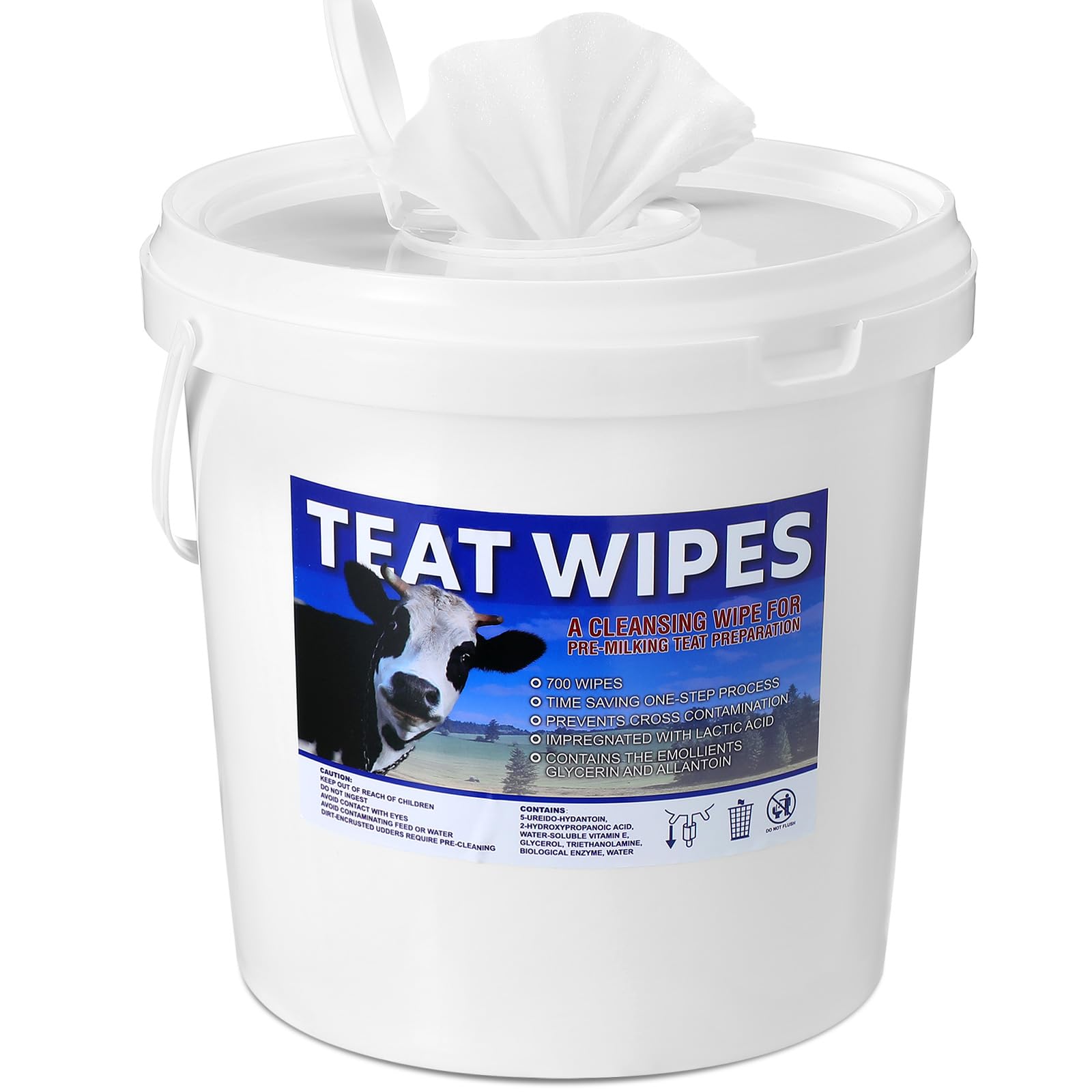 Nuanchu teat wipes bucket 700 pieces for convenient udder prep