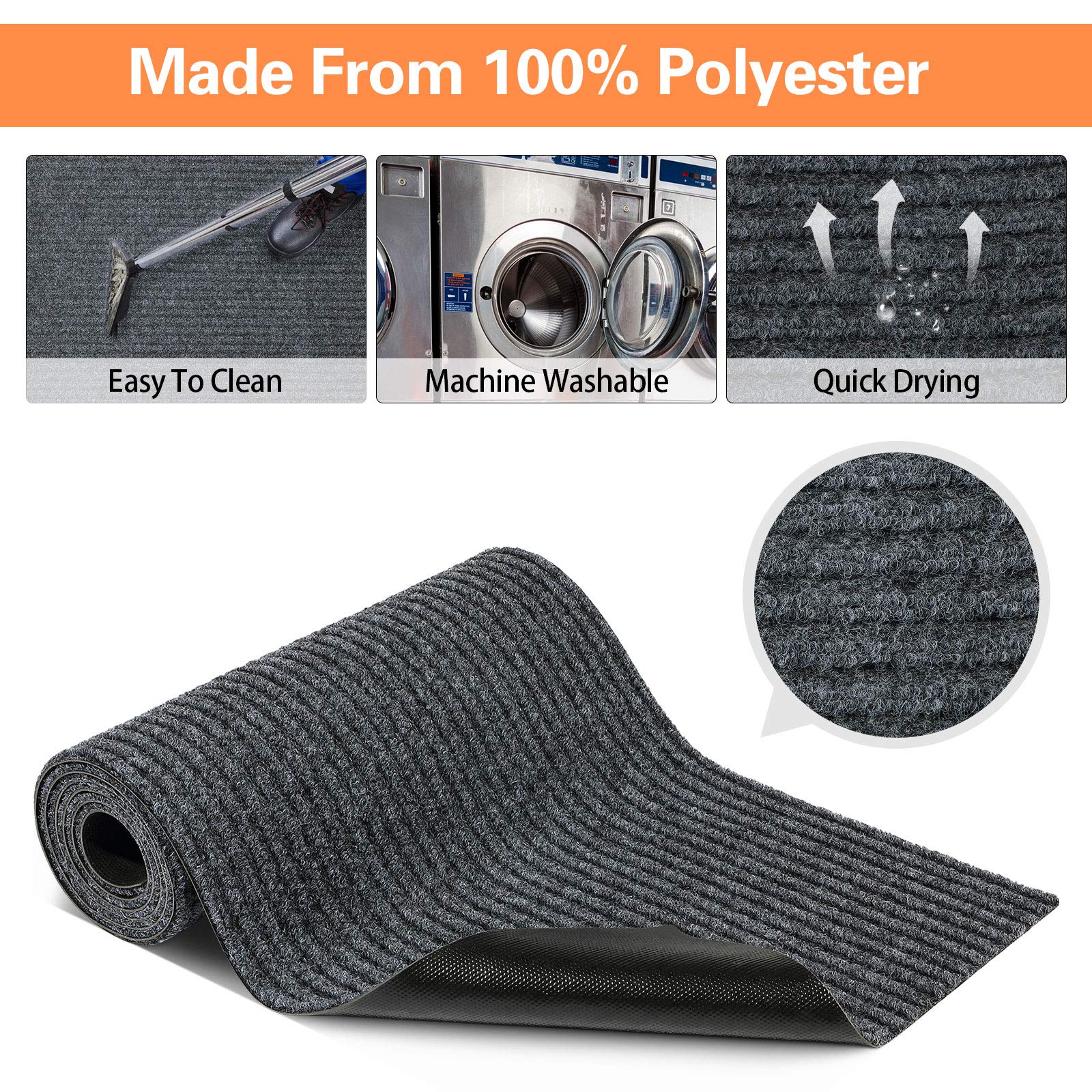Nuanchu waterproof door mat ideal for rain and snow moisture.
