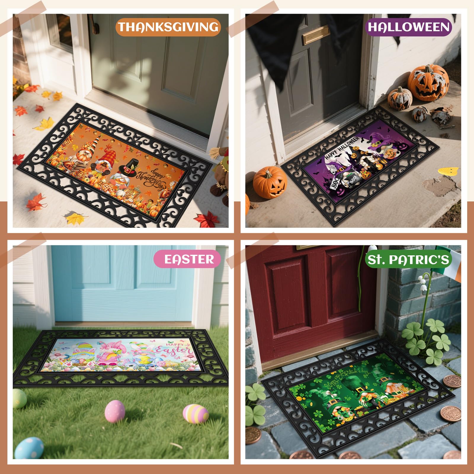 Nuanchu year‑round entrance mat designs brighten doorways.