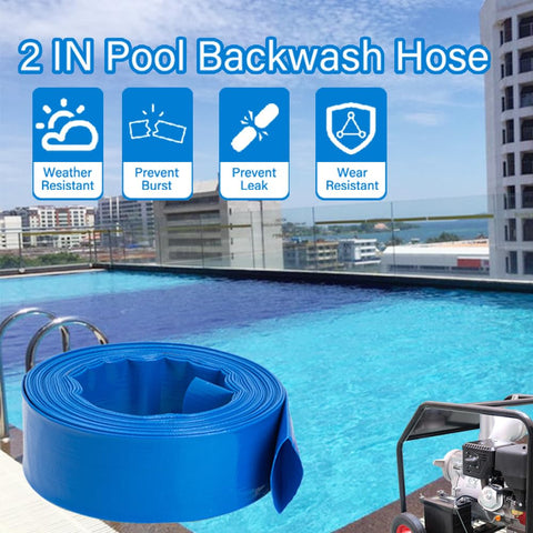 NUDAOS pool drain hose ideal for pool drainage and filter waste.