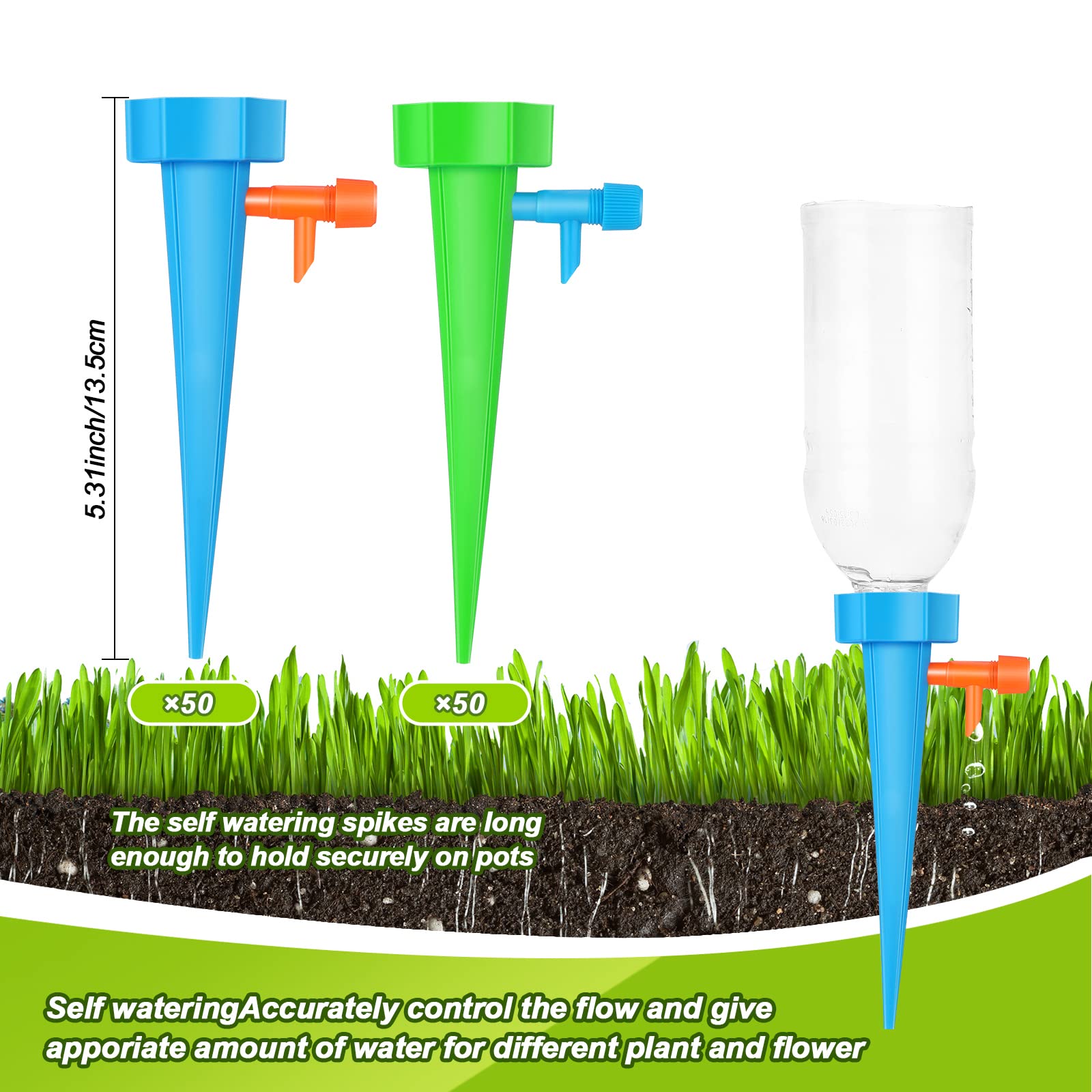 Nuenen spikes used in outdoor garden for reliable watering.