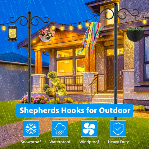 NUERPO easy-installation shepherd hook simplifies setup for hassle-free hanging