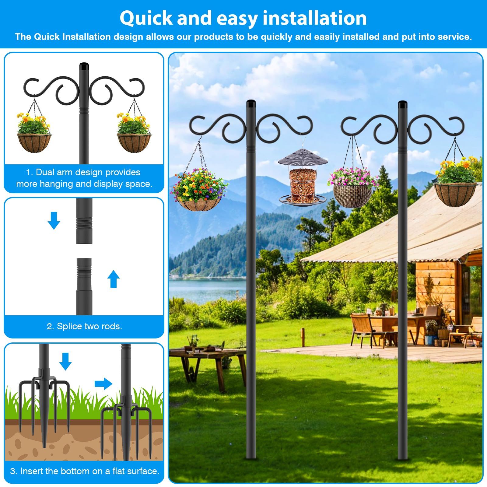 NUERPO two-pack outdoor hooks for versatile garden organization