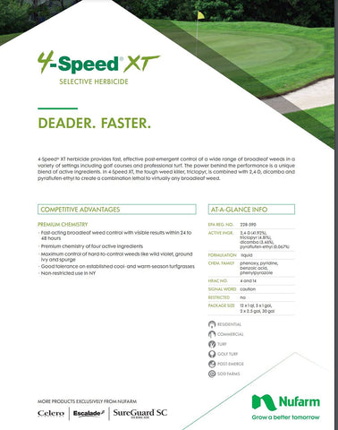 Nufarm 4-Speed XT turf application image demonstrating application on golf course greens